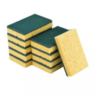 Éponge à récurer vendue par 10 multi-usages L.13 x l.8,4 x ep.2,4 cm