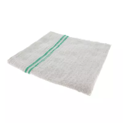 Serpillère traditionnelle blanc cassé et vert L.100 x l.60 cm
