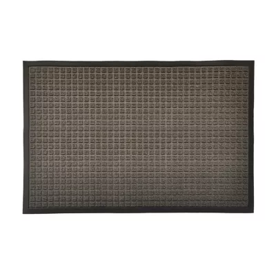 Tapis d'entrée polypropylène Boykins GoodHome gris L.60 x l.90 cm