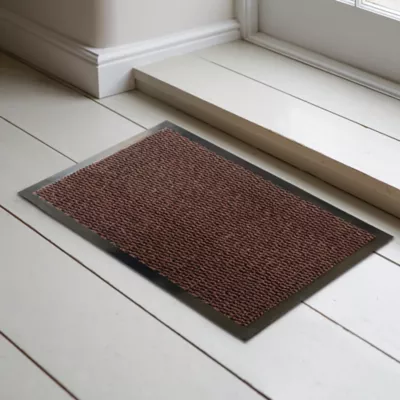 Tapis d'entrée polypropylène Boykins GoodHome marron L.60 x l.40 cm