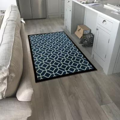 Tapis d'entrée polypropylène Boykins GoodHome motif vert L.60 x l.90 cm