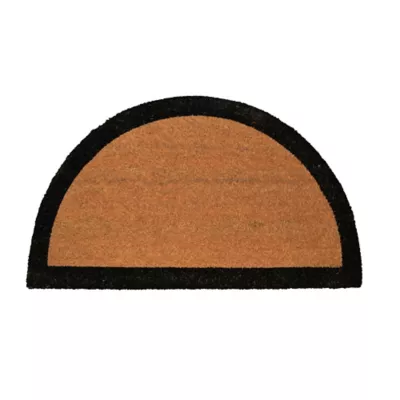 Paillasson coco Kebir cadre GoodHome noir L.45 x l.75 cm