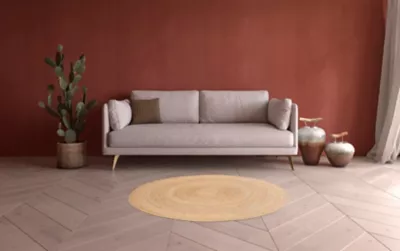 Tapis rond Melua en jute tissé Ø80cm GoodHome