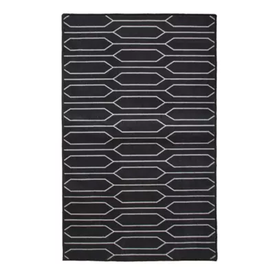Tapis intérieur absorbant Bromberg imprimé géométrique gris L.120 x l.80 x ep.0,5 cm GoodHome