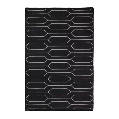 Tapis intérieur absorbant Bromberg imprimé géométrique gris L.90 x l.60 x ep.0,5 cm GoodHome
