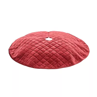 Couvre-pied pour sapin en velours rouge diamètre 99cm
