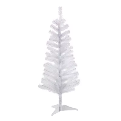 Sapin artificiel blanc Orelle 122 cm support inclus