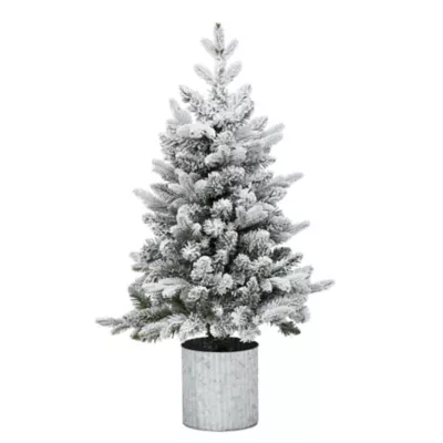 Sapin artificiel floqué Argyll Ø.60 x H.91 cm support inclus