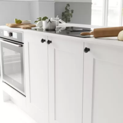 Poignée de meuble de cuisine GoodHome Chervil noir L. 3,2 cm, 2 pièces