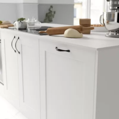 Poignée de meuble de cuisine GoodHome Chervil noir L. 15,86 cm, 2 pièces