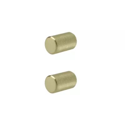Poignée de meuble de cuisine GoodHome Dukkah effet laiton L. 1,8 cm, 2 pièces