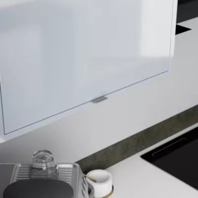 Poignée de meuble de cuisine GoodHome Pequin effet inox L. 5 cm, 2 pièces