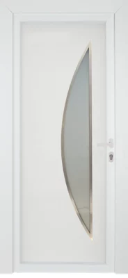 Porte d'entrée FORTIA pvc blanc RAL 9003 Hermoso 96 x h.218 cm poussant gauche