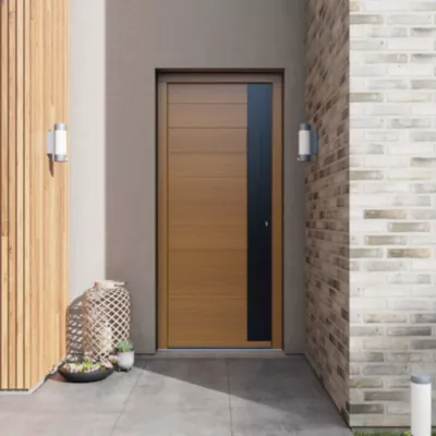 Porte d'entrée FORTIA bois Sassel 98 x h.218 cm poussant gauche