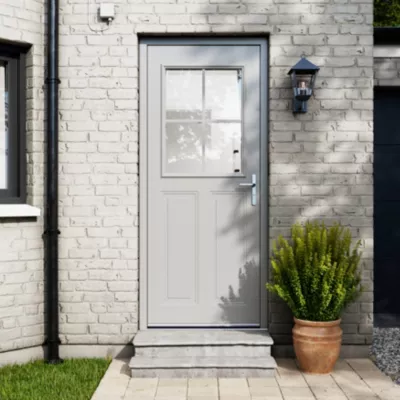 Porte d'entrée FORTIA acier Scilla 96 x h.218 cm poussant droit