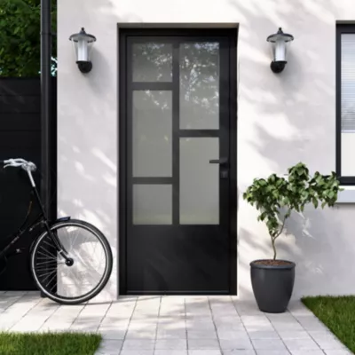 Porte d'entrée FORTIA acier Kribi 96 x h.218 cm poussant gauche