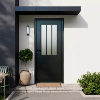 Porte d'entrée FORTIA aluminium Sestri 96 x h.218 cm poussant droit