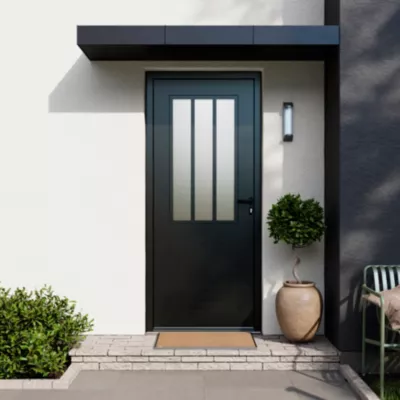 Porte d'entrée FORTIA aluminium Sestri 96 x h.218 cm poussant gauche