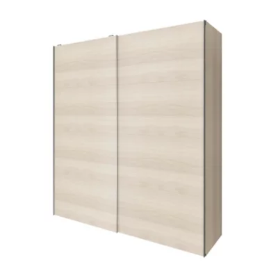 Armoire penderie portes coulissantes effet chêne GoodHome Atomia H. 225 x L. 200 x P. 63,5 cm