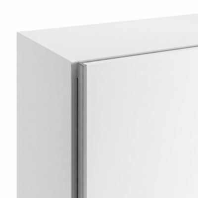 Armoire penderie portes coulissantes blanches mates GoodHome Atomia H. 225 x L. 200 x P. 63,5 cm