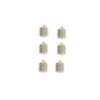 Lot 6 vis sans tête entièrement fileté acier gris L.6mm