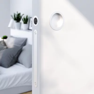 Galandage rond à visser GoodHome Minzh mat blanc Ø55mm