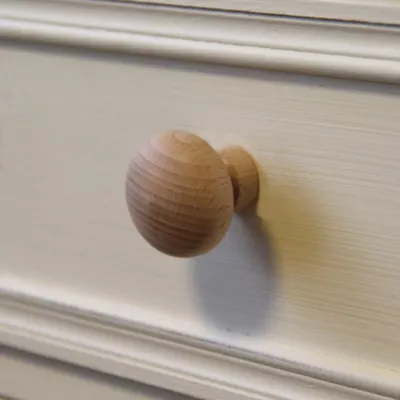 Lot 6 boutons de meuble arrondi pine Ø2.5CM X P.2.1CM