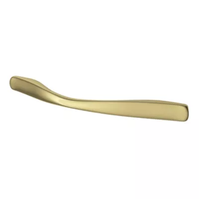 Poignée de meuble nœud GoodHome Ruis effet laiton doré l.137mm x l.10mm x H. 25mm entraxe 96mm