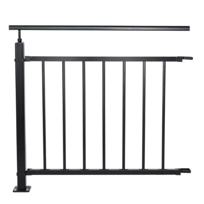 Pack balustrade FORTIA verticale à plat noir ral 9005