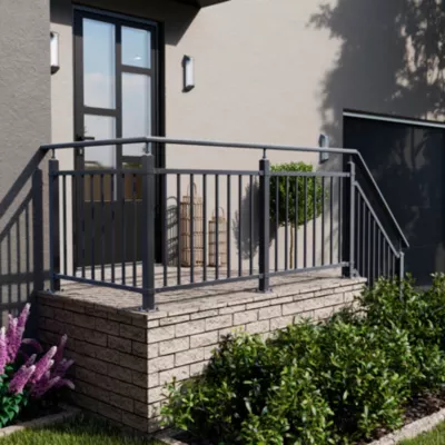 Pack balustrade FORTIA verticale à plat noir