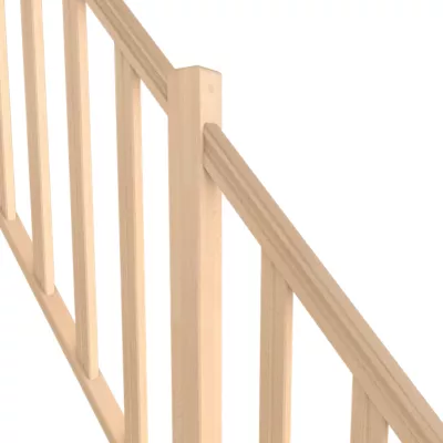 Pack balustrade Fortia verticale hêtre coloris naturel h.110 cm x l.271,8 cm