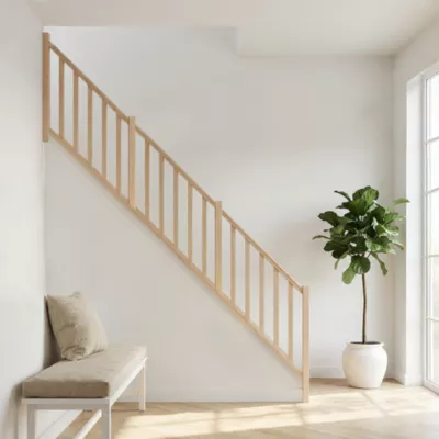 Pack balustrade Fortia verticale hêtre coloris naturel h.105,8 cm x l.346,8 cm