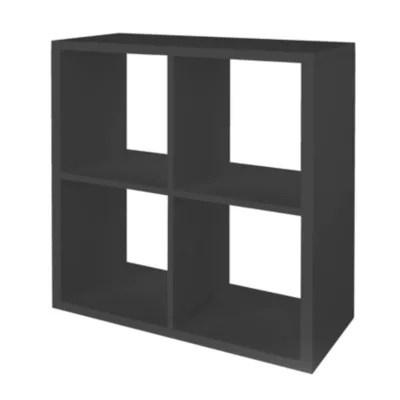 Étagère modulable 4 cubes GoodHome Mixxit anthracite l. 73,5cm x H. 73,4cm