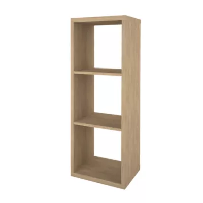 Étagère modulable 3 cubes GoodHome Mixxit effet chêne l. 38,9cm x H. 108cm
