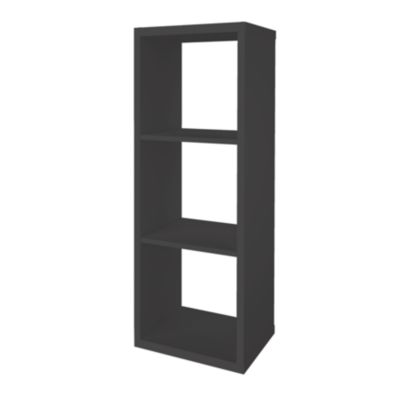 Étagère modulable 3 cubes GoodHome Mixxit anthracite l. 38,9cm x H. 108cm