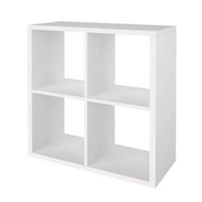 Étagère modulable 4 cubes GoodHome Mixxit blanc l. 73,5cm x H. 73,4cm