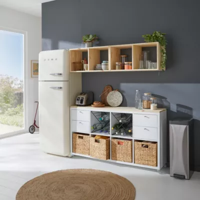 Étagère modulable 8 cubes GoodHome Mixxit blanc l. 73,5cm x H. 142,6 x P.33 cm