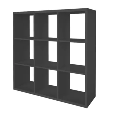 Étagère modulable 9 cubes GoodHome Mixxit anthracite l. 108,1cm x H. 108cm