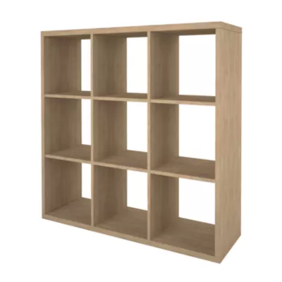 Étagère modulable 9 cubes GoodHome Mixxit effet chêne l. 108,1 x H. 108 cm
