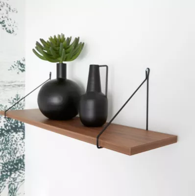 Équerre en fil d'acier noir GoodHome Arama H. 21 x P. 21 cm