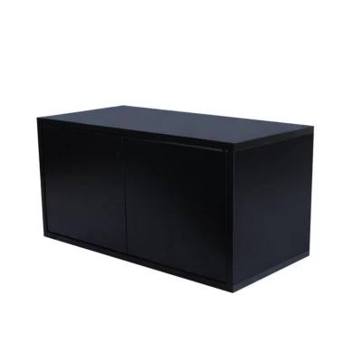 Étagère murale rectangulaire avec portes GoodHome Rigga noir L. 60 cm