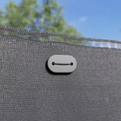 Lot 26 clips de fixation pour brise vue gris PVC
