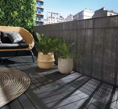 Canisse LOP PVC gris L.3 m x H1 m en Composite