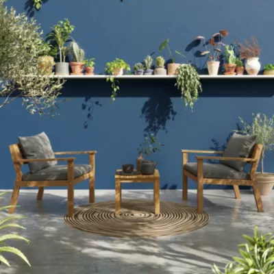 Fauteuil avec accoudoir denia GoodHome bois acacia vendu par 2