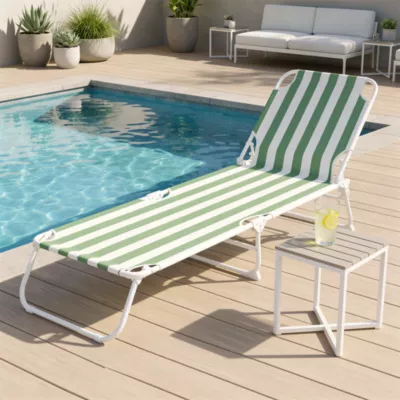Bain de soleil Curacao rayure vert absinthe