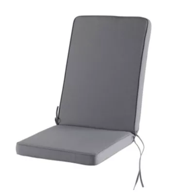 Coussin fauteuil haut GoodHome Tiga gris acier 40 x 94 cm