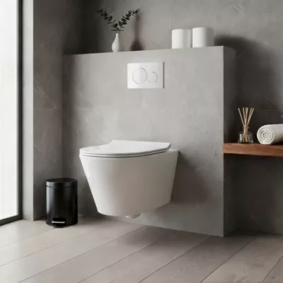 Cuvette WC suspendue sans bride, GoodHome Fuerte
