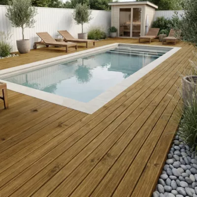 Lame de terrasse pin du Nord Maggia Klikstrom L.360 X l.16,5 x ép. 3,4 cm