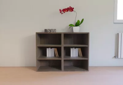 Étagère ouverte effet chêne grisé GoodHome Atomia H. 75 x L. 100 x P. 35 cm