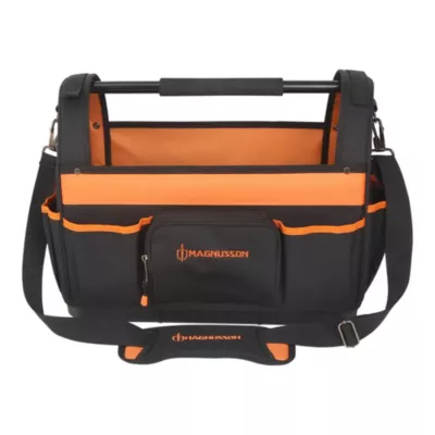 Panier à outils vide fond rigide textile Magnusson 1 compartiment + 8 poches